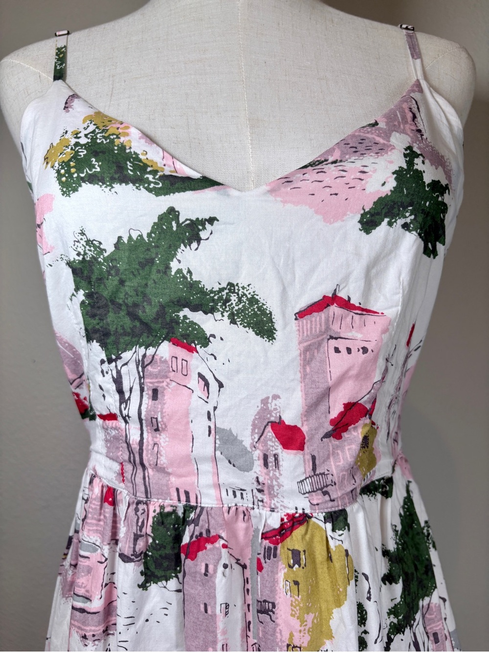 Anthropologie Lazybones Cityscape Cotton Dress Size Small - Picture 4 of 10